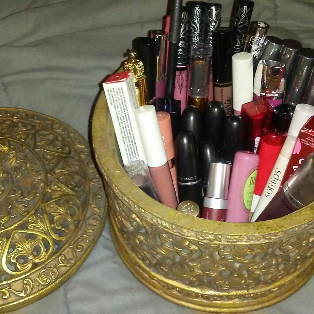 ☄Gold Lipstick Organizer/Decoration